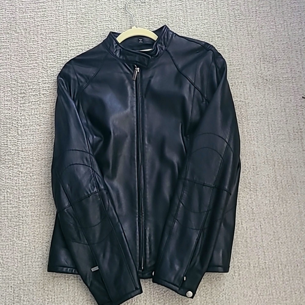 Women's black leather jacket Jones New York - Picture 2 of 11